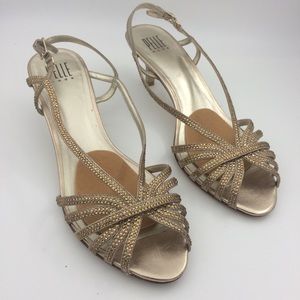 Pelle Moda Firefly Gold Leather Evening Sandal